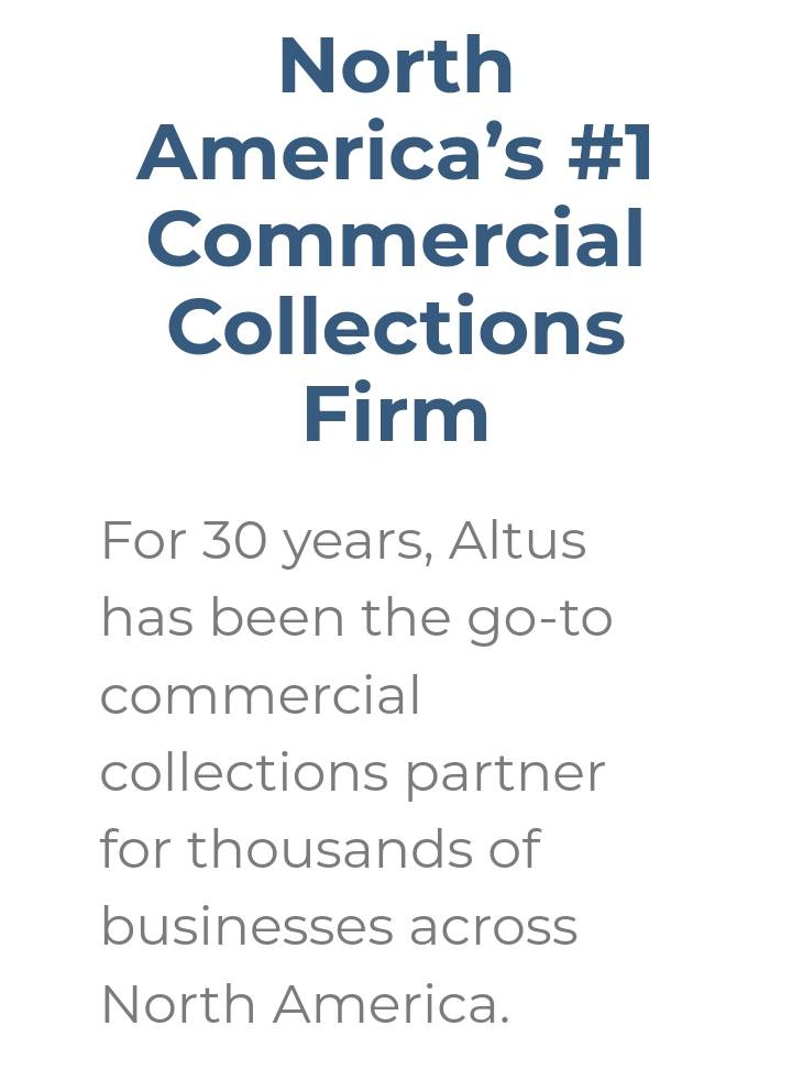 Is Altus Receivables Management legit